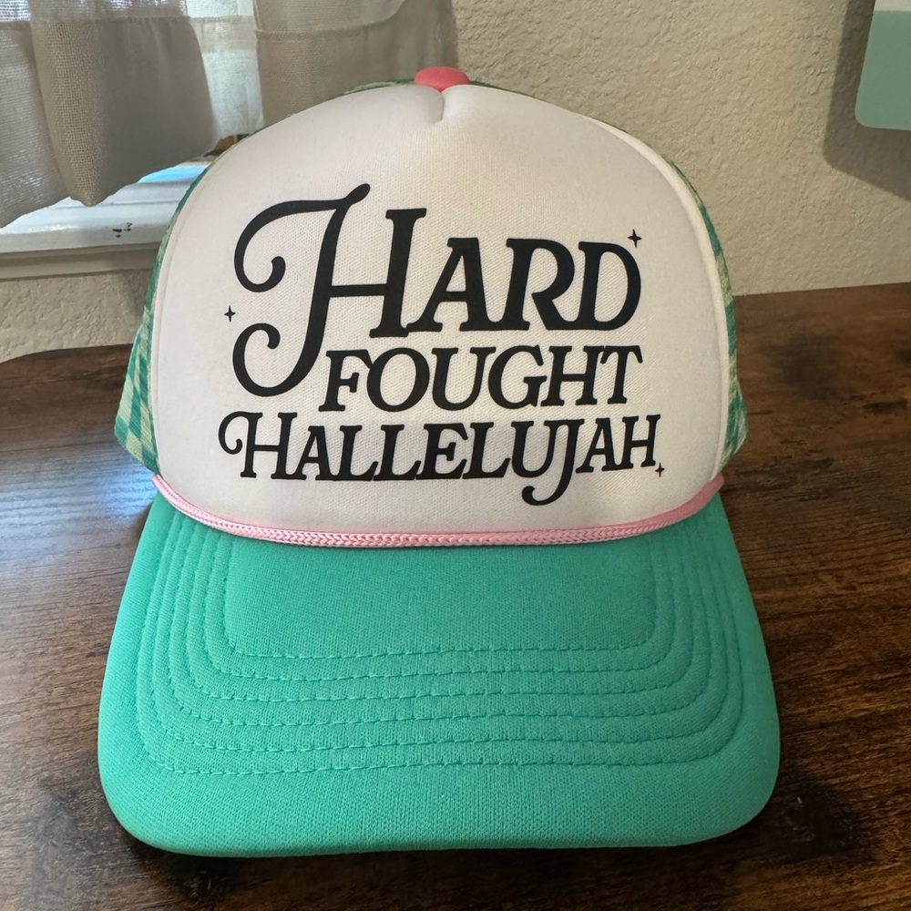Hard Fought Hallelujah Women's Trucker Hat - Green and White